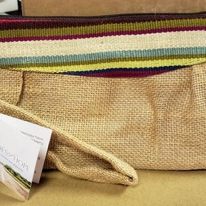Trades of Hope Handcrafted Burlap Clutch